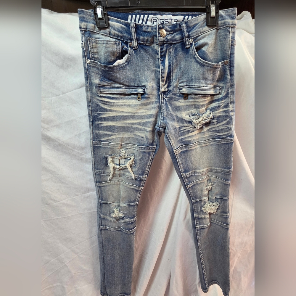 G-Star Men's Skinny Jeans - Distressed Blue